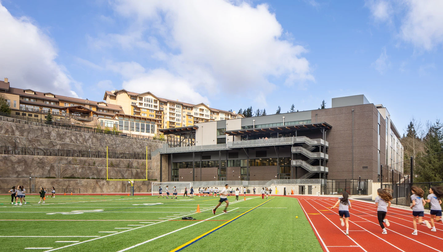 Community Middle School - example of a compact urban school in Issaquah